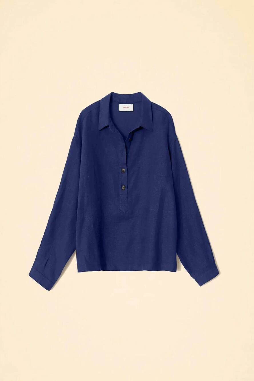NEW XIRENA women's booker top in aegean blue